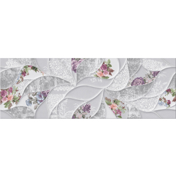 Настенная плитка R 24,2*70,0  MALWIYA GREY FLORIS 