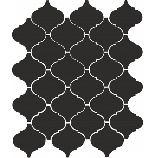 65001 плитка настенная Арабески глянцевый черный 26x30 (0,59м2/28,32м2/48уп) СК000030010