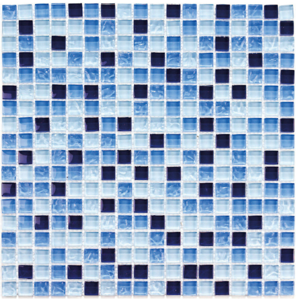 Мозаика Blue Drops стекло 8*15*15 - 30*30  СК000028615