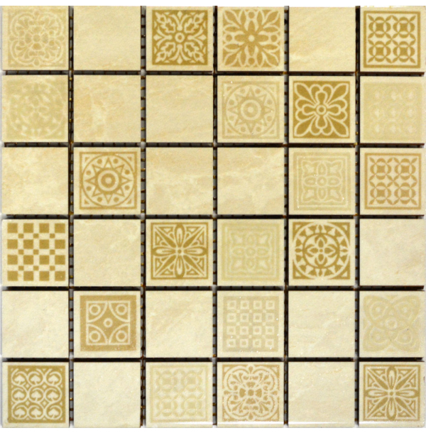 Мозаика декоративная Атриум бежевый 20х20 (21шт) СК000020317