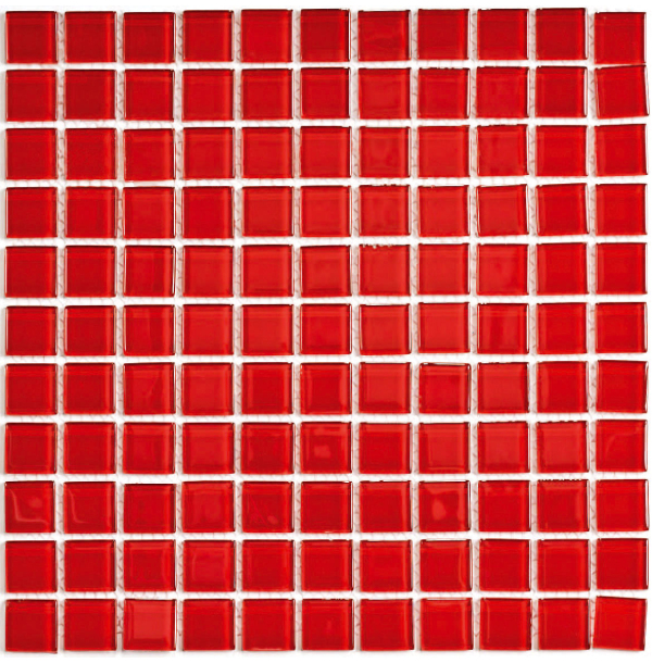 Мозаика Red glass  4*25*25 - 30*30 СК000028626