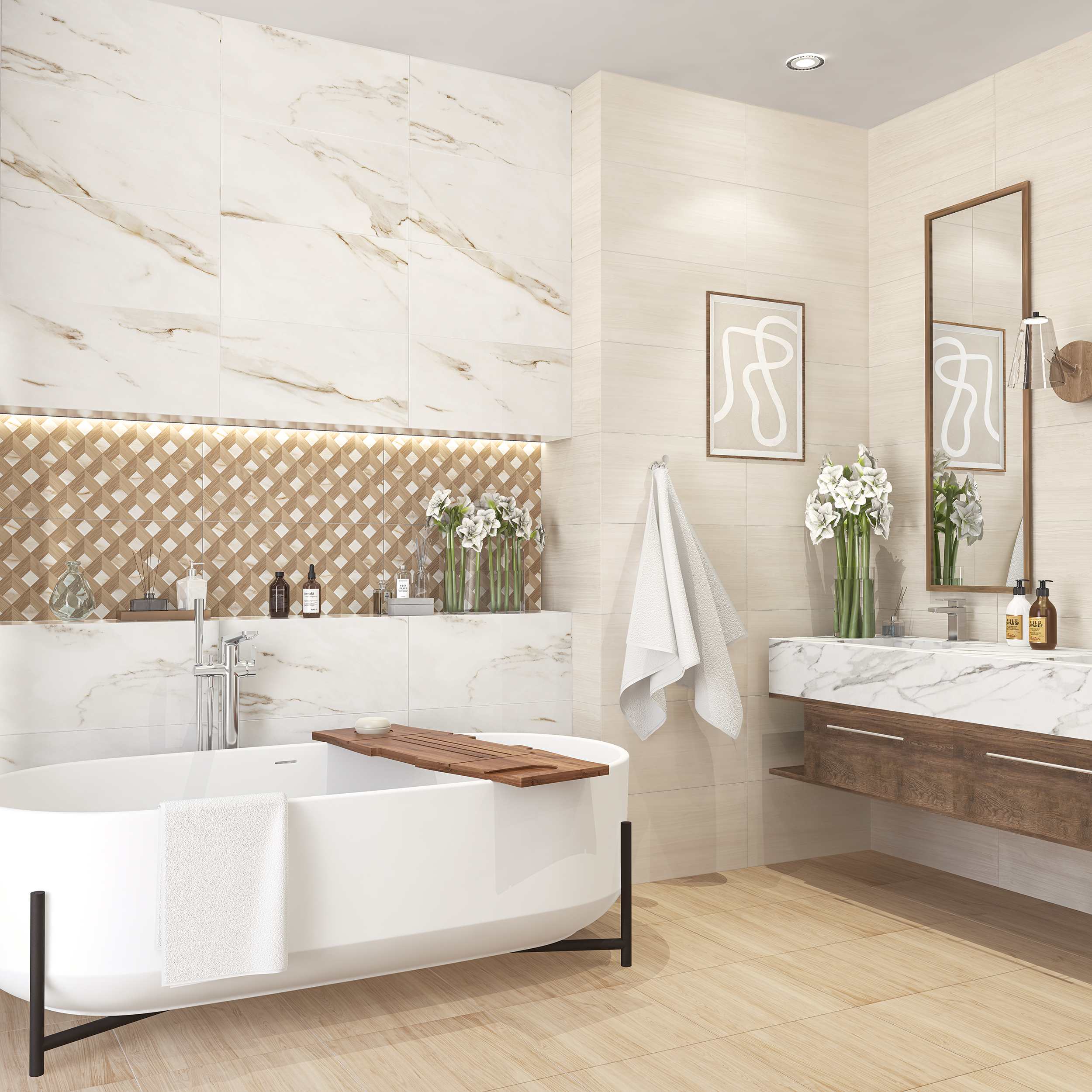 Дизайн интерьера ванной комнаты и санузла