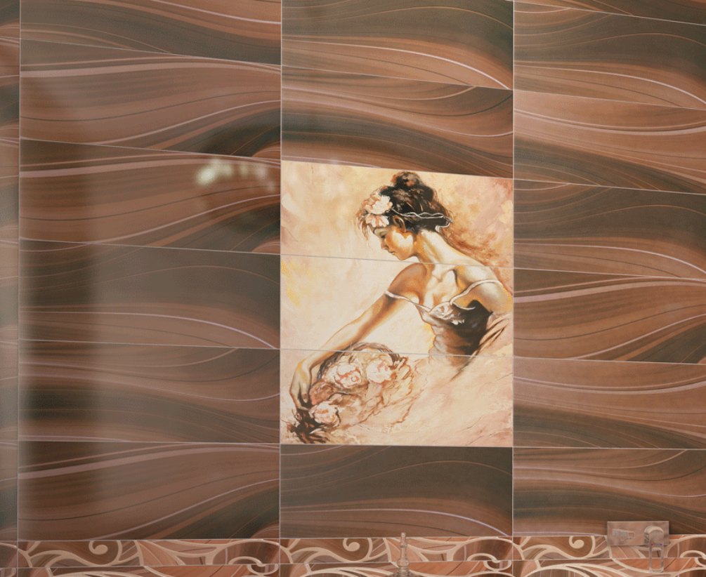 Керамическая плитка Arabeski venge / Арабески венге от Gracia Ceramica купить в интернет-магазине mkplitka.ru - 4